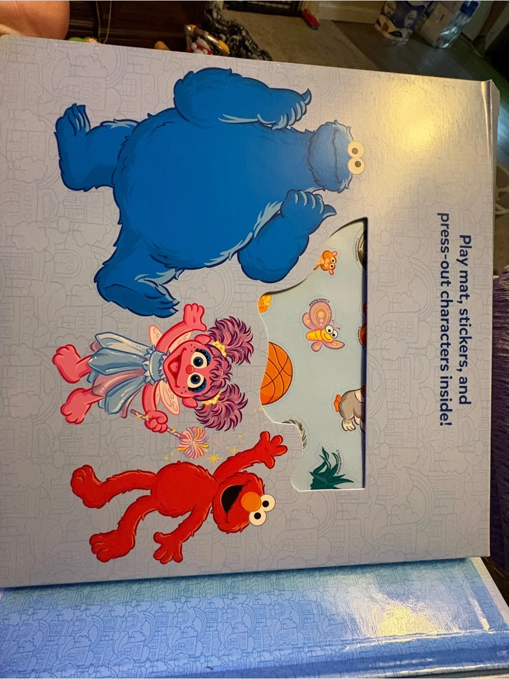 Sesame Street Blue and Green Board Book and Play Mat Set